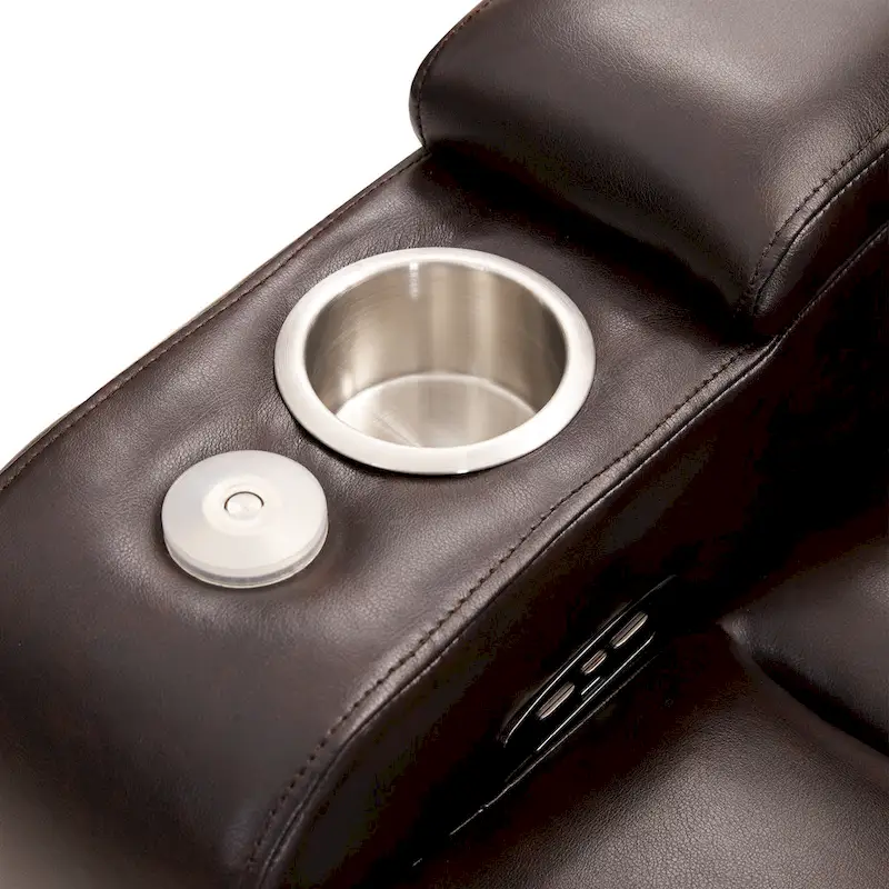 Power Motion Recliner with 2 Convenient Cup Holders