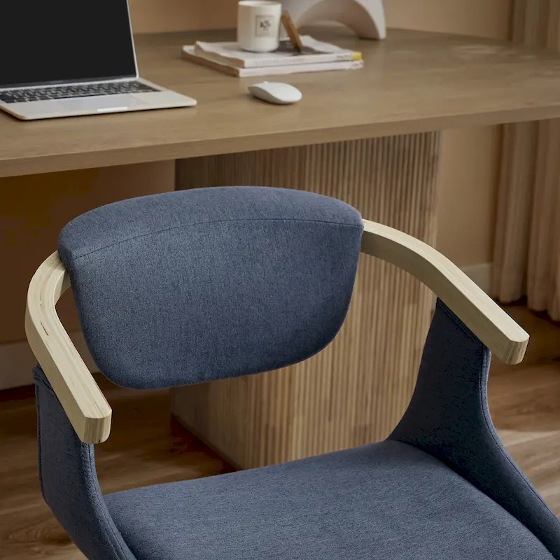 Modern Swivel Dining Chair, Upholstered Seat, 360-Degree Rotation, Mid-Century Style