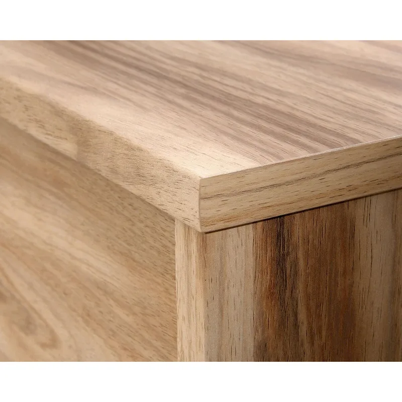 2-Drawer Lateral File Cabinet – Grand Walnut, Powder-Coated Metal Base, Letter / Legal Size