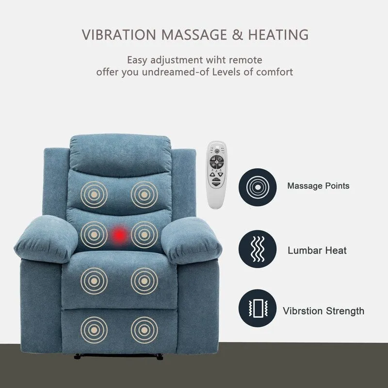 GEITIN Power Recliner with Adjustable Massage Function and Heating System
