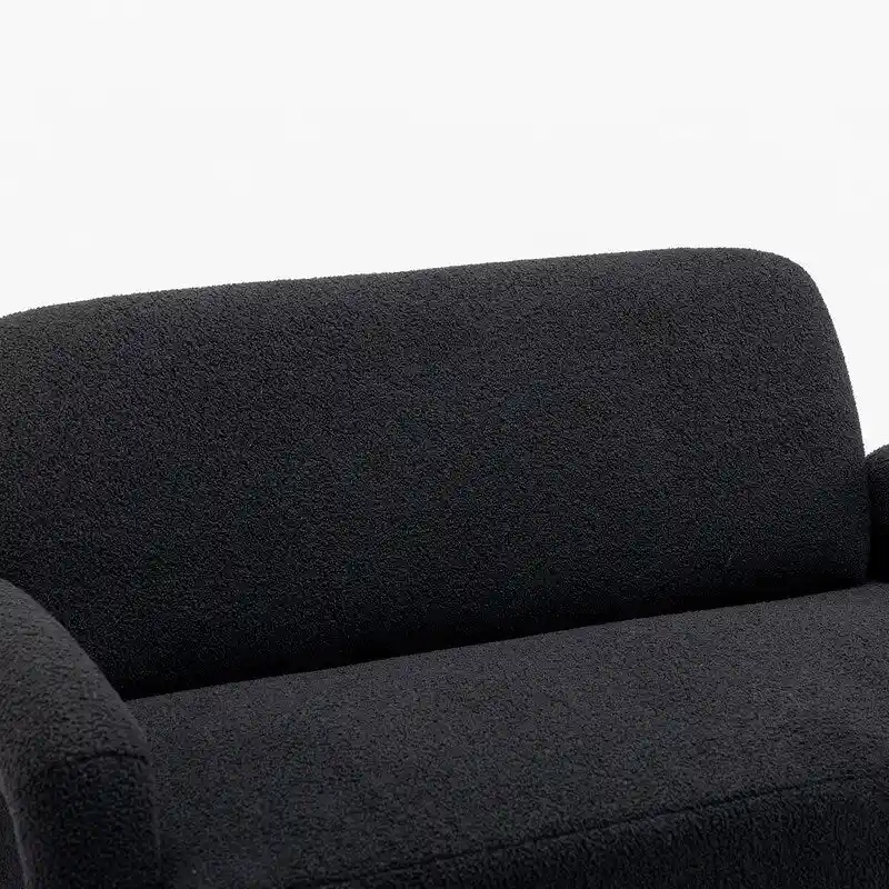 SEYNAR Mid-Century Modern Boucle 51 Solid Wood Curved Sofa