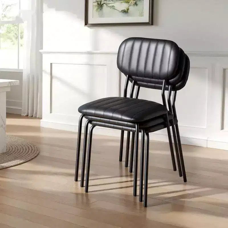 Karl Home Upholstered Stackable Chair (Set Of 4)