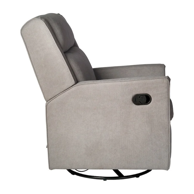 Classic Upholstered Manual Recline Rocking Swivel Glider Chair