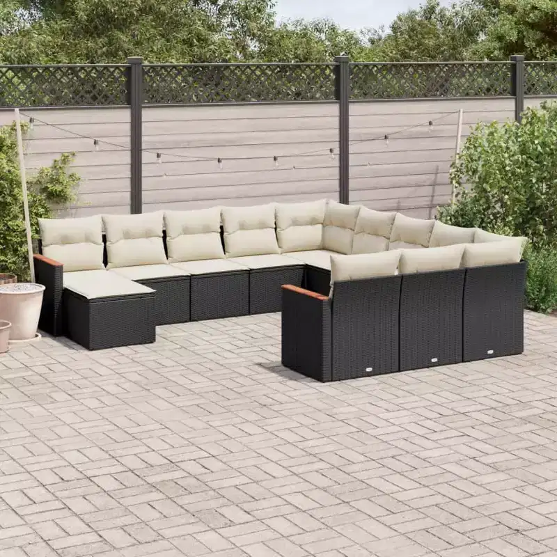 vidaXL Outdoor Sofa Set with Cushions in Various Colors