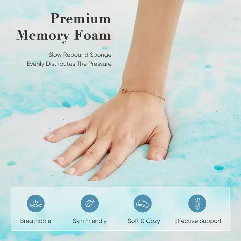 2 Inch Queen Size Experience Ultimate Comfort with Our Blue Memory Foam Soft Mattress C Premium Sleep Solution