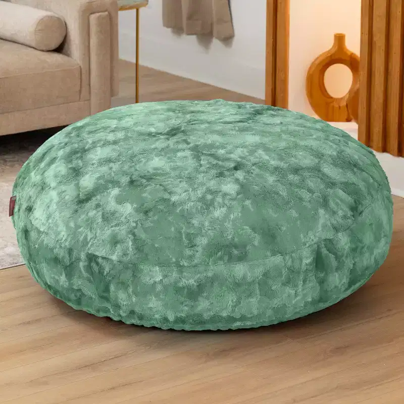 Raven-Symon Home Lil' Cuddler Cocoon Jr Kids Faux Fur Bean Bag Crash Pad & Lounger