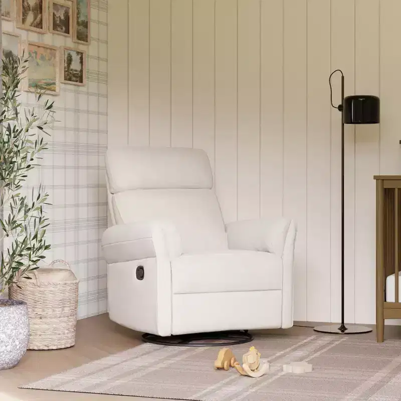 Recliner and Swivel Glider with Adjustable Headrest and Armrests