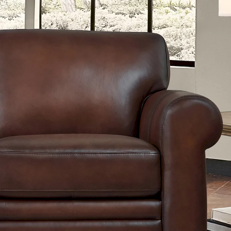 Hydeline Brookfield Top Grain Leather Sofa Set, Sofa and Chair