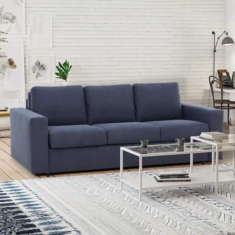Stearns & Foster Paolo 82 in. Queen Sleeper Sofa with 5in Memory Foam Mattress