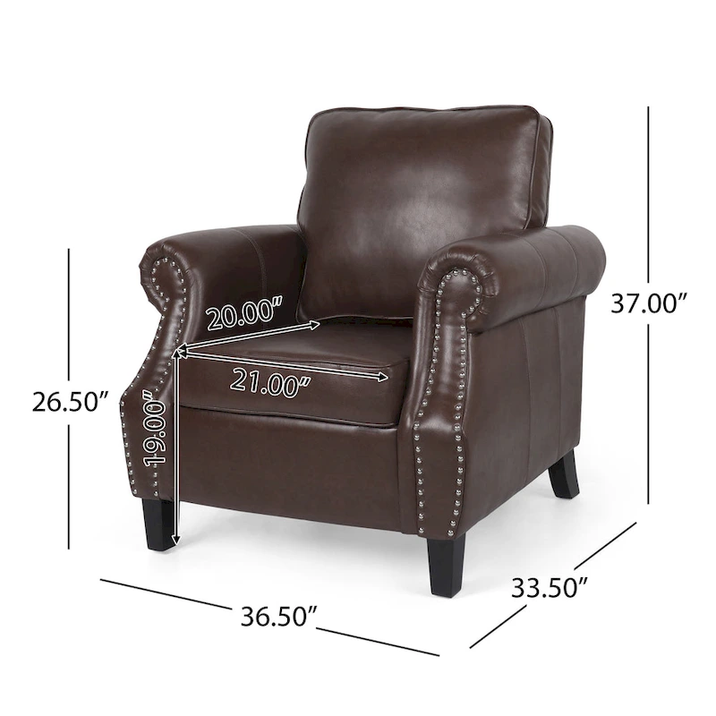 Dowd Faux Leather 3 Piece Club Chair and Sofa Set by Christopher Knight Home
