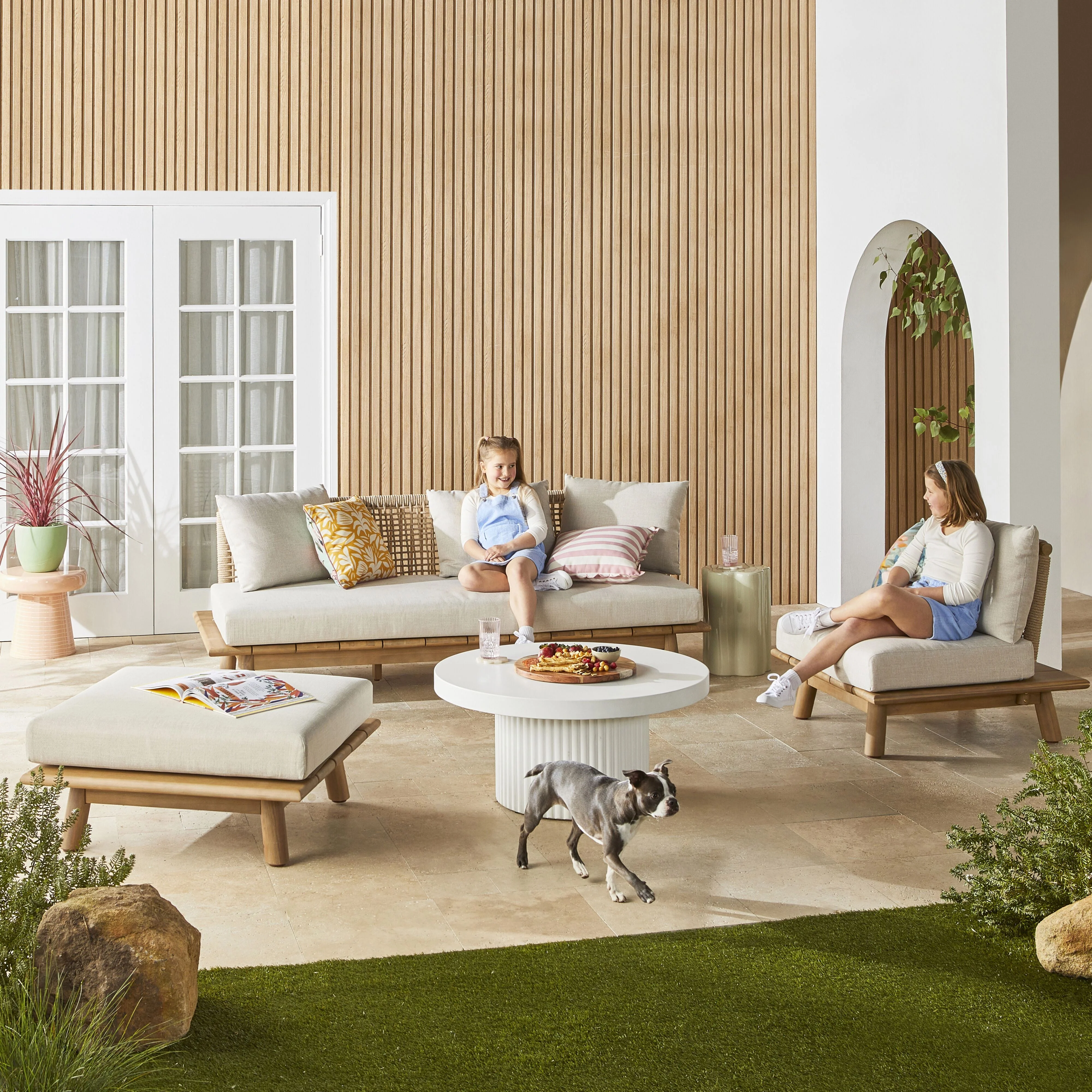 Acacia Timber Rope Outdoor Armchair Natural