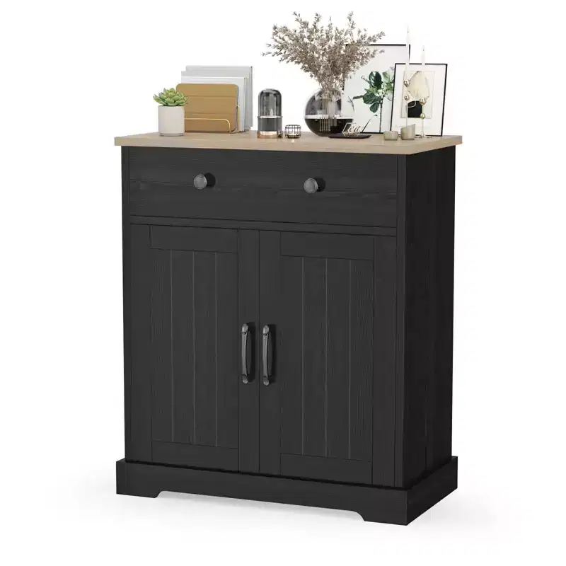 Kitchen Storage Cabinet with 2 Drawers and 2 Doors