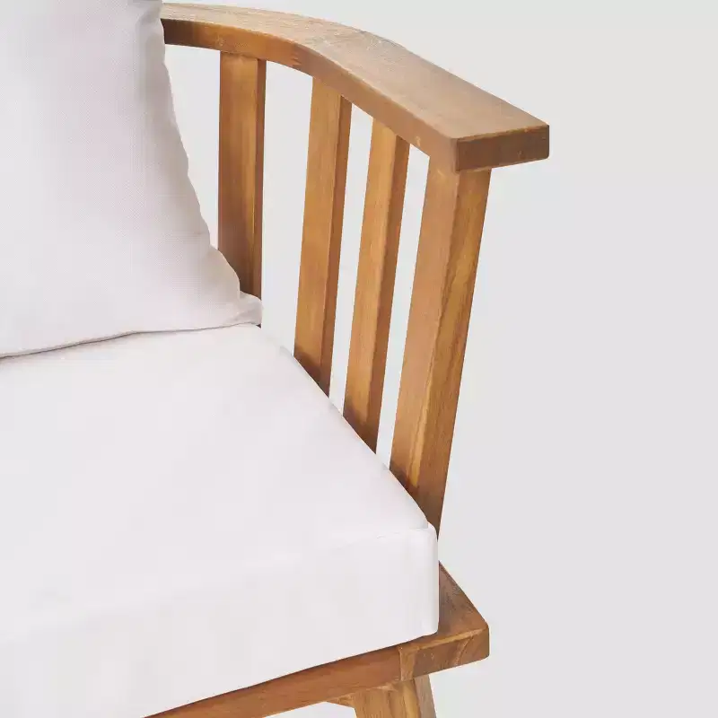 Solano Acacia Wood Club Chair: Weather-Resistant Patio Seating - Christopher Knight Home