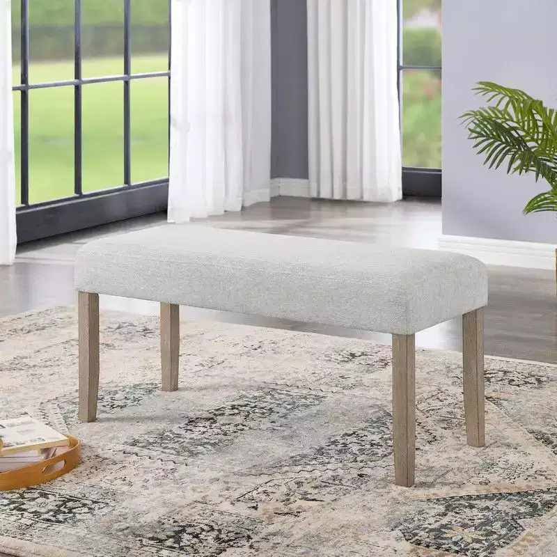 40 Modern Bench with Upholstered Entryway Shoe Bench with Wood Frame Dining Chairs Versatile End of Bed Bench for Living Room Bedroom