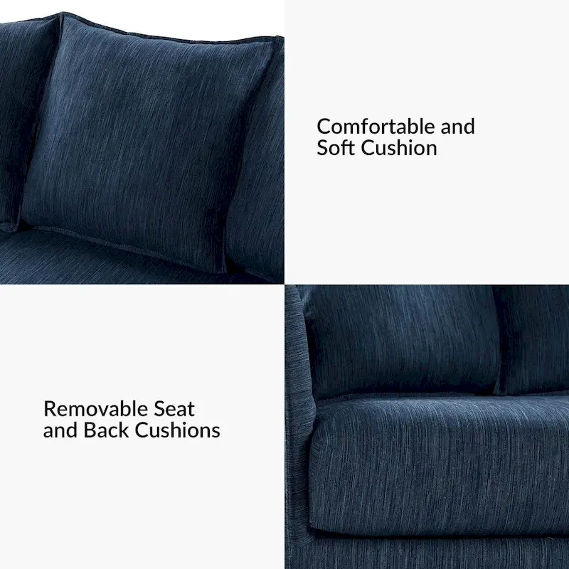 Gottfried 80 Slipcovered Sofa with Removable Cushions by HULALA HOME