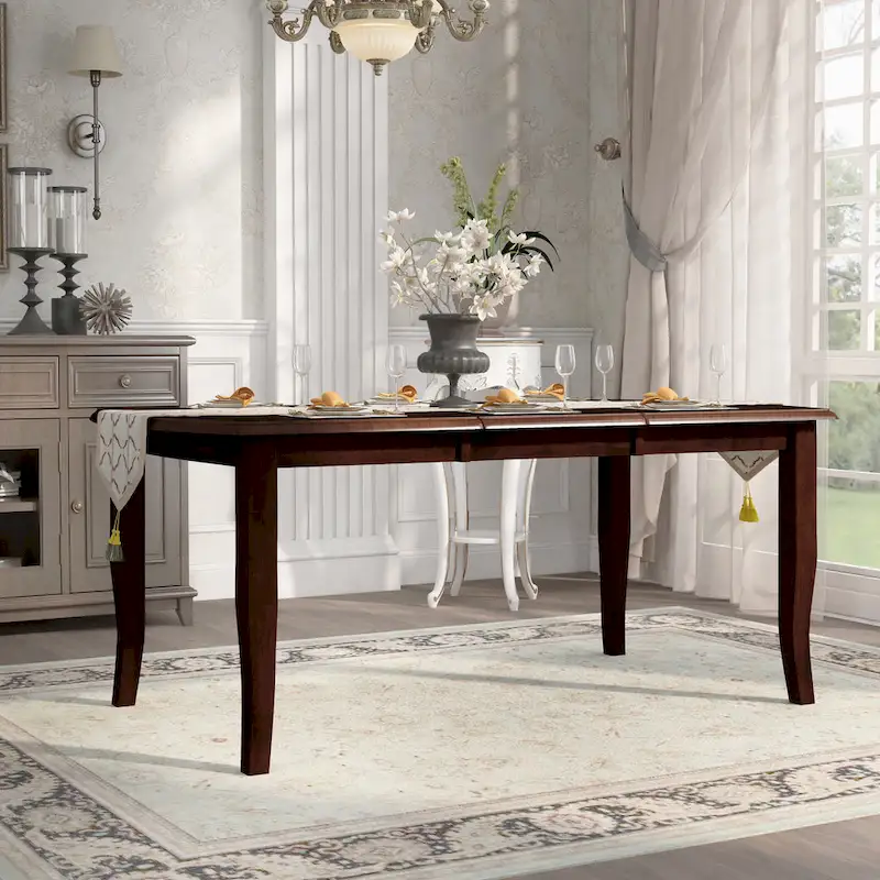 Zita Espresso 72-inch Wood Expandable Dining Table