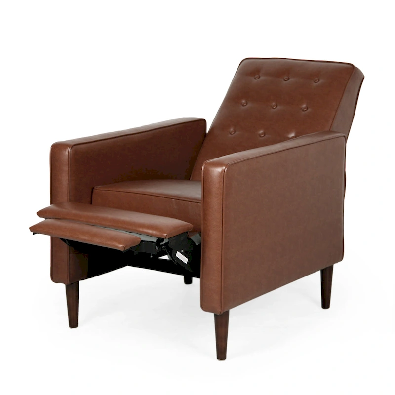 Mervynn Mid-century Button Tufted Recliners (Set of 2) by Christopher Knight Home