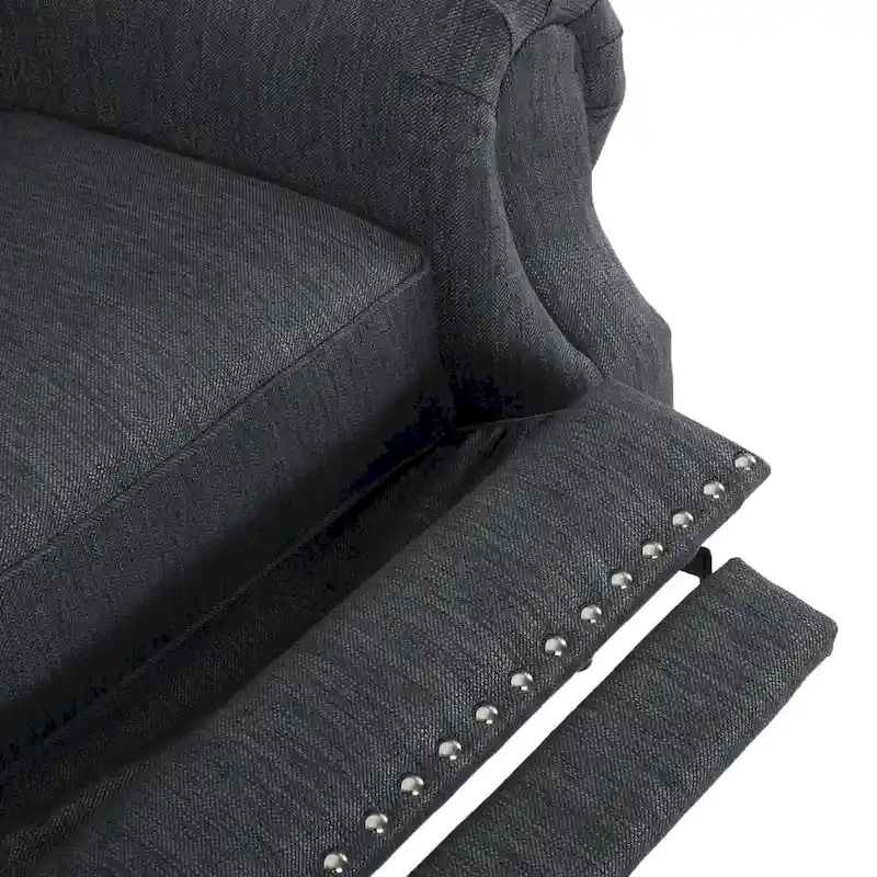 Sunapee Fabric and Rubberwood Recliner with Nailhead Trim by Christopher Knight Home