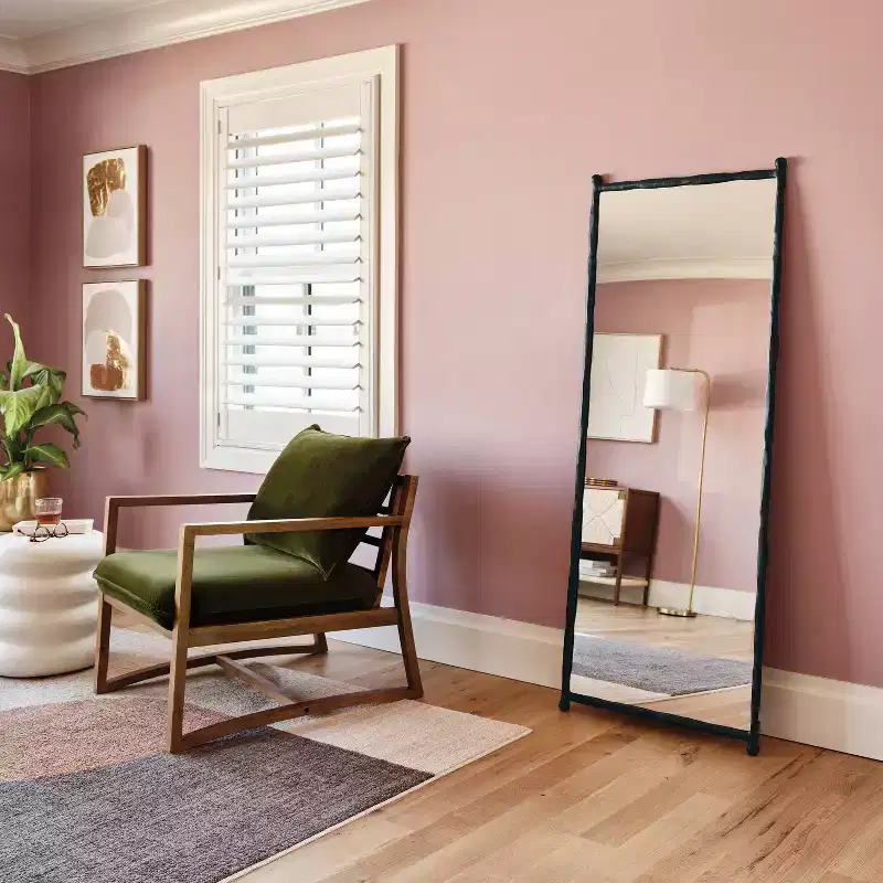 25x65 Decorative Forged Metal Floor Mirror Black - Threshold™