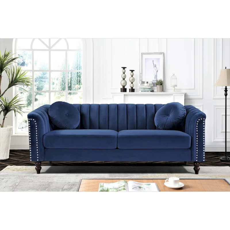 Hills Tufted Back Nailhead 2PCS Living Room set